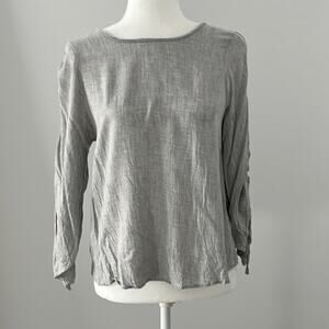 TOPSHOP heathered gray 3/4 sleeve top US 4